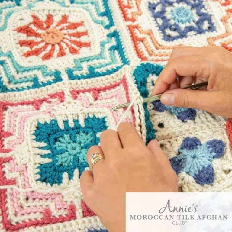 Annie's Moroccan Tile afghan squares