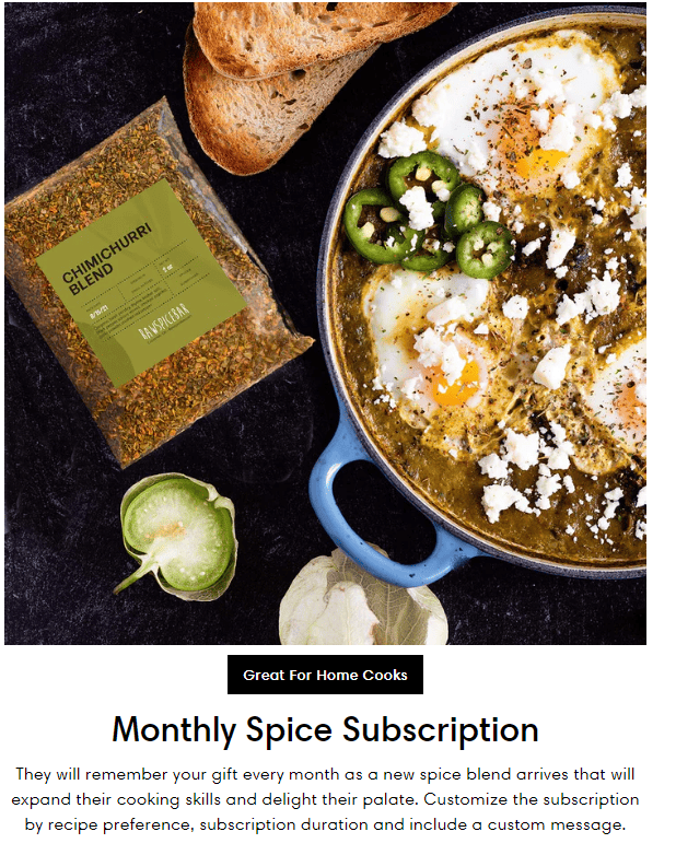 Monthly Spice Subscription