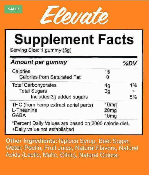 Supplement Facts Elevate