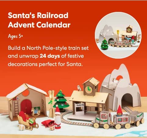 Santas Railroad Advent Calendar